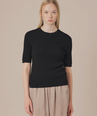 ハイツイストコットンニットプルオーバー