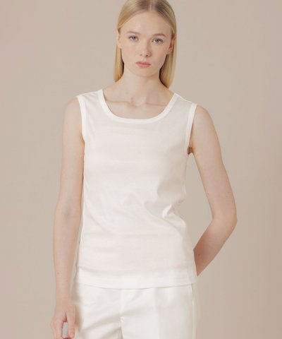 シャインリブタンクトップ