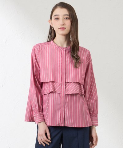 バンブーストライプ フレアブラウス