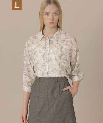 【L】【BIBURY FLOWER】エッチングバイブリーブラウス
