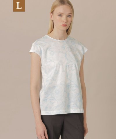 【婦人画報4月号掲載】【L】【BIBURY FLOWER】エッチングバイブリーT