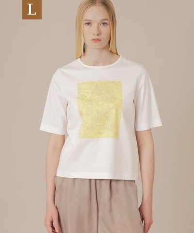 【L】【BIBURY FLOWER】カラーバイブリーコットンTシャツ