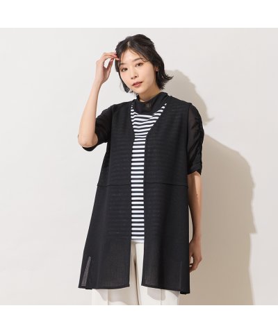 ピサーノ PISANO 【手洗いOK・セットアップ対応】カラミVネックジレ