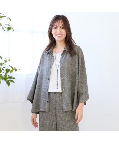 ピサーノ PISANO 【手洗いOK・セットアップ対応】カラミオーバーシャツ