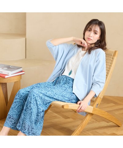 ピサーノ PISANO 【手洗いOK】ドルマンスリーブタックカーディガン