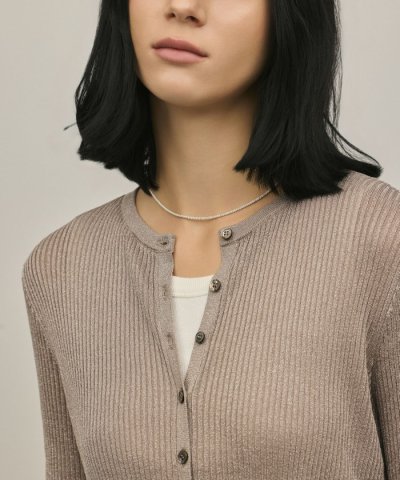 ハイゲージラメニットカーディガン