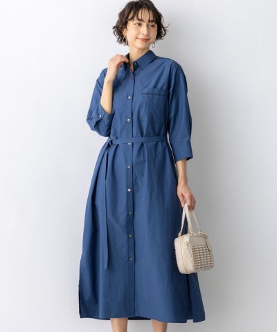 ナイロンコットンタフタ シャツワンピース