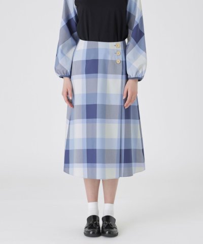 クレストブリッジチェックラップ風スカート