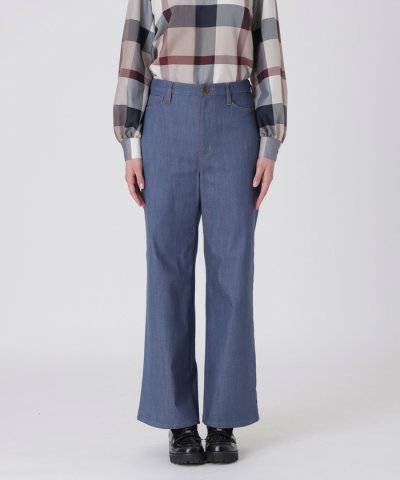 【一部店舗限定】スラブシャンブレーワイドパンツ