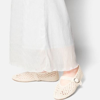 スティーブ マデン STEVE MADDEN かぎ編み風メリージェーンフラットシ