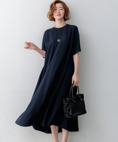 ストレッチジョーゼット フレアワンピース