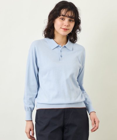 GREY LABEL ラインニットポロ