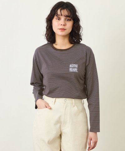 GREY LABEL 【SHARP LOGO】ロングスリーブボーダーTシャツ