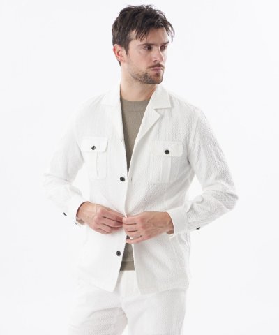 【PRIMA COLLECTION】ふくれジャカードライトブルゾン