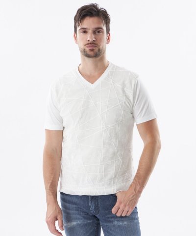 【PRIMA COLLECTION】メッシュ別珍ジャージーカットソー