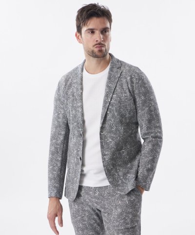 【PRIMA COLLECTION】リーフにじみプリントジャケット