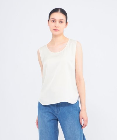 バックサテンジョーゼット タンクトップブラウス