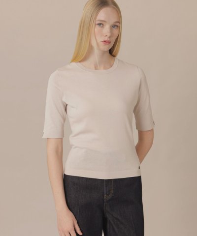 【WEB・一部店舗限定】スビンコットンニットプルオーバー