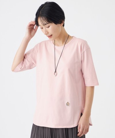 【ウォッシャブル】タイガーパッチコットンカットソー