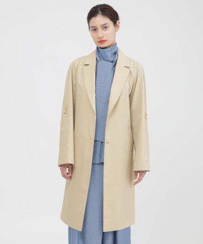 【ウォッシャブル/はっ水/防しわ性】ダブルシレーソロタフタ　コート