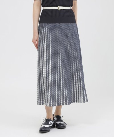 【ウォッシャブル】サークルレース風プリント　スカート