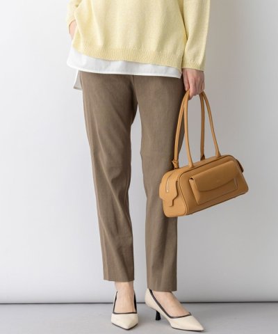 【CanCam掲載】リネンレーヨンストレッチ テーパード パンツ