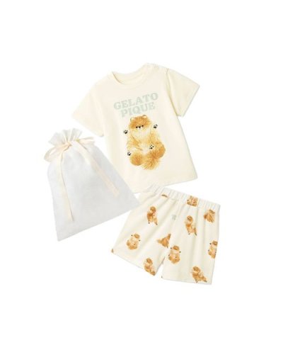 【ラッピング済み】【BABY】ドッグワンポイントTシャツ&ショートパンツSET