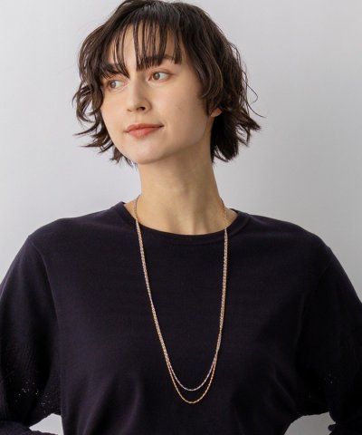 3WAY ミックスカラー チェーン ネックレス