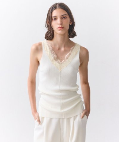 【VERY NaVY掲載】RUBY / レーストリム リブタンクトップ