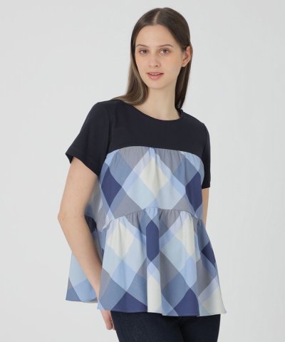 クレストブリッジチェックティアードコンビTシャツ