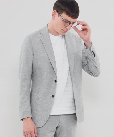 【WEB・一部店舗限定】【FLEX JERSEY】デニムジーセットアップジャケッ