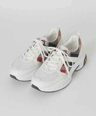 【BLACK.lab】レッドクレストブリッジチェックコンビビブラムスニーカー