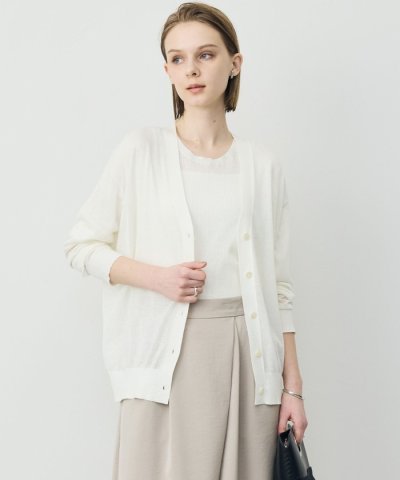 リネンブレンドシアー カーディガン