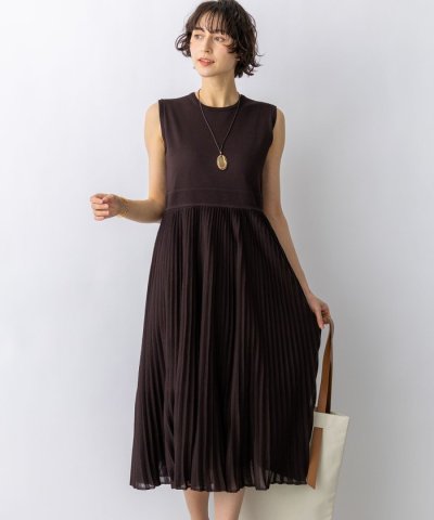 プリーツニット ワンピース