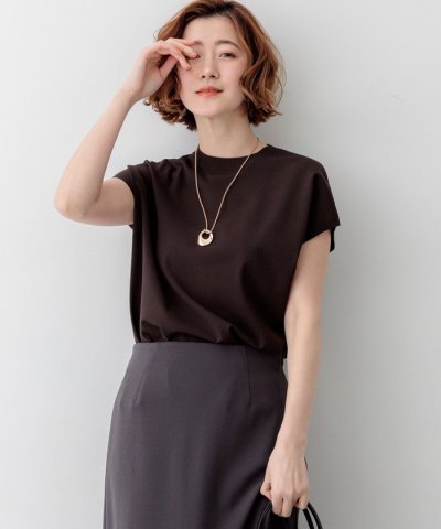 レーヨンポリエステルストレッチ フレンチスリーブ ニット