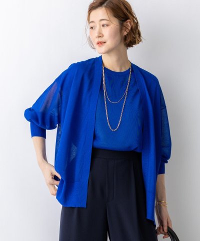 シャイニーシアー フロントオープン カーディガン