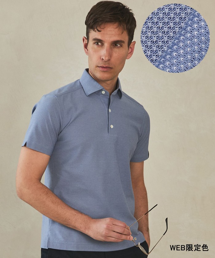 ビジネスで着用可】鹿の子ビズポロシャツ(505262966)｜HANKYU MEN'S