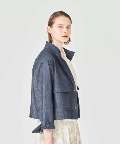 【eclat掲載】【ウォッシャブル】リヨセルデニム　ブルゾン