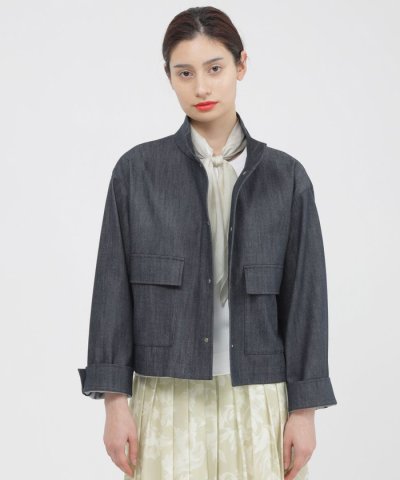 【ウォッシャブル】リヨセルデニム　ブルゾン