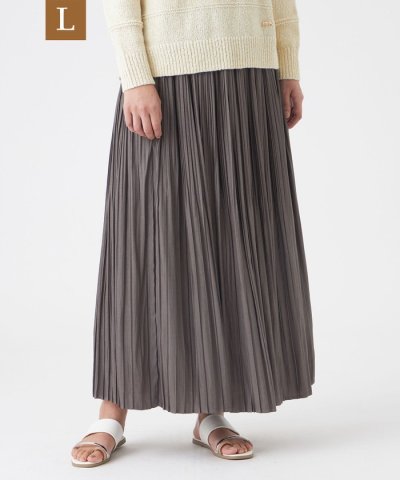 【L】【カタログ掲載・マシンウォッシャブル】割線プリーツスカート