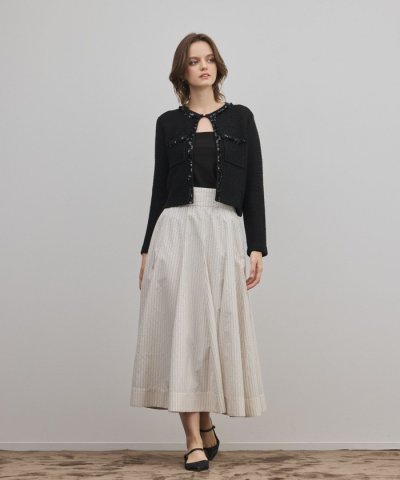 ラメドットタフタジャガードスカート