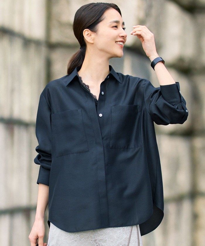 【自由区】新品・タグ付き／ブラウス／ブラック／LL ブラック系｜シャツ・ブラウス｜自由区 (Lサイズ)(ジユウクエル)｜阪急