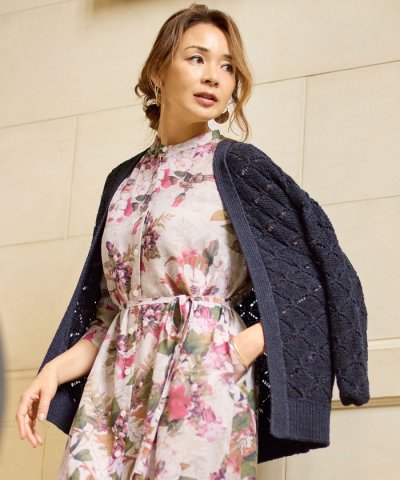 【SHIHOさん着用】ジオメトリックモチーフ カーディガン