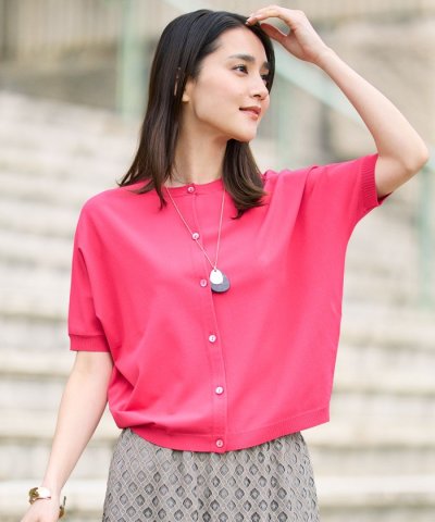 【前後着用可能】クレープストレッチドルマンスリーブ ニット