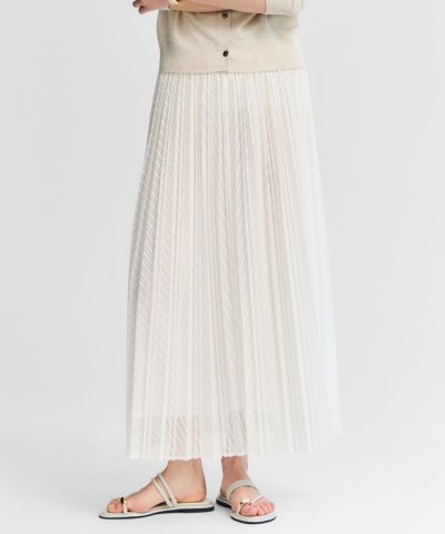 レース プリーツスカート