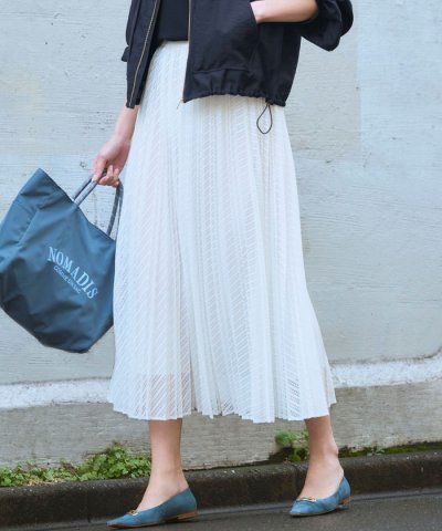レース プリーツスカート