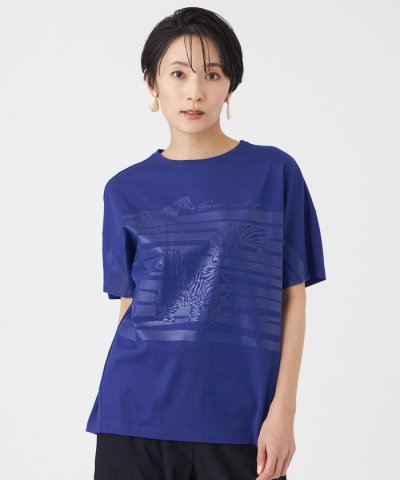 【カタログ掲載・ウォッシャブル】クリアゼブラプリントカットソー