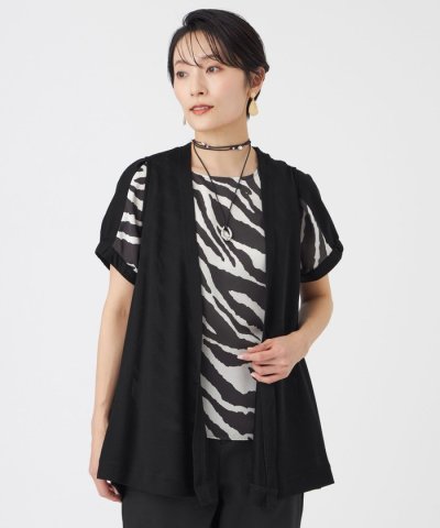 【接触冷感・ウォッシャブル】ハイゲージ天竺ジレ