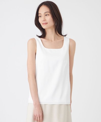 【ウォッシャブル】ストレッチサテン×スムースコンビカットソー