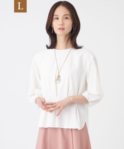 【L】【吸水速乾・抗菌防臭・ウォッシャブル】コンパクトポンチカットソー